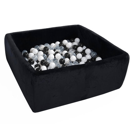 Premium Black Square Ball Pit + 400 Balls
