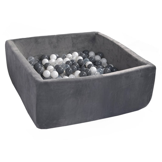 Premium Grey Square Ball Pit + 400 Balls