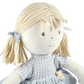 Neva-Blonde Hair With Grey Checkered Dress All Natural Fabrics