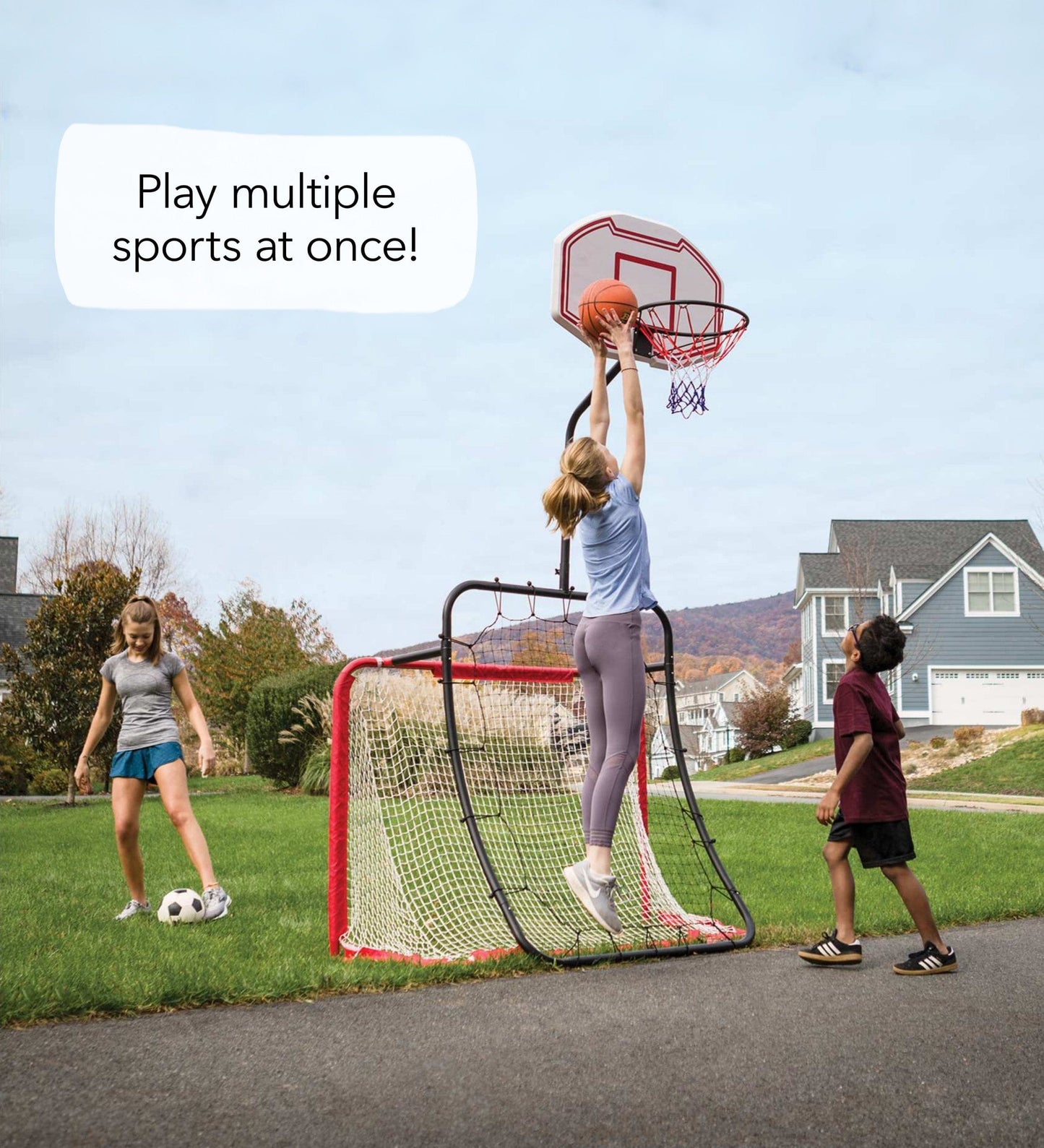 All-in-1 Sports Set: Basketball, Baseball, Lacrosse, and Soccer