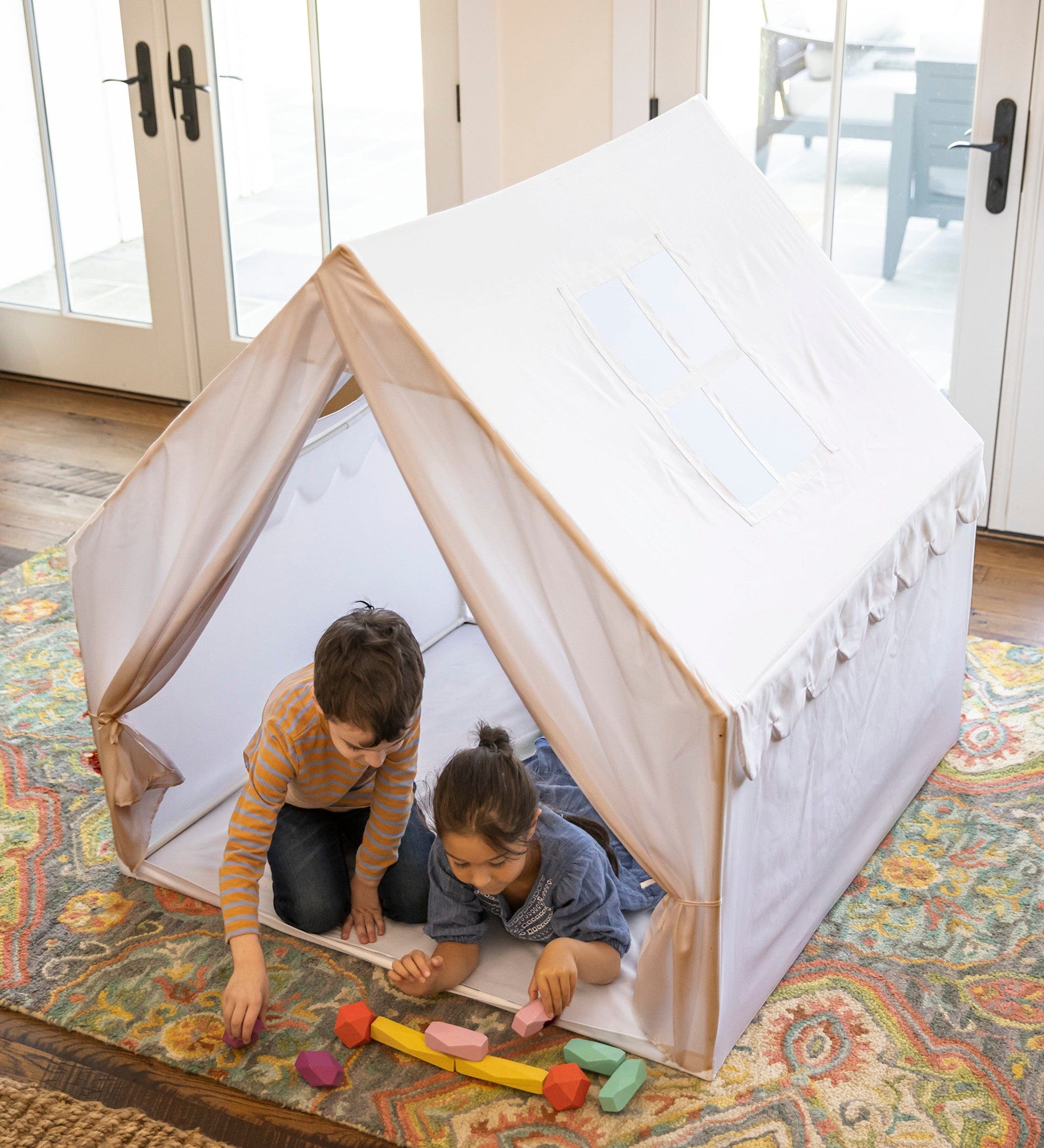 4-Foot Indoor Playhouse Tent with Floor Cover