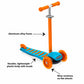 One2Go Adjustable Height Kick Scooter