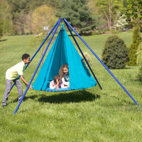 60-Inch Sky Island Round Swing and Stand Set