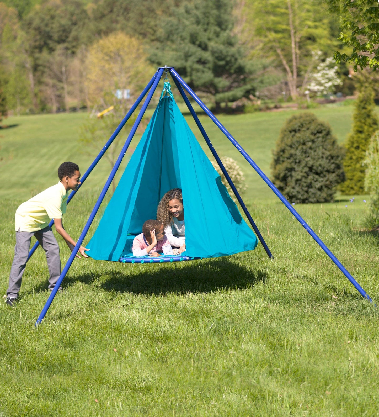 60-Inch Sky Island Round Swing and Stand Set