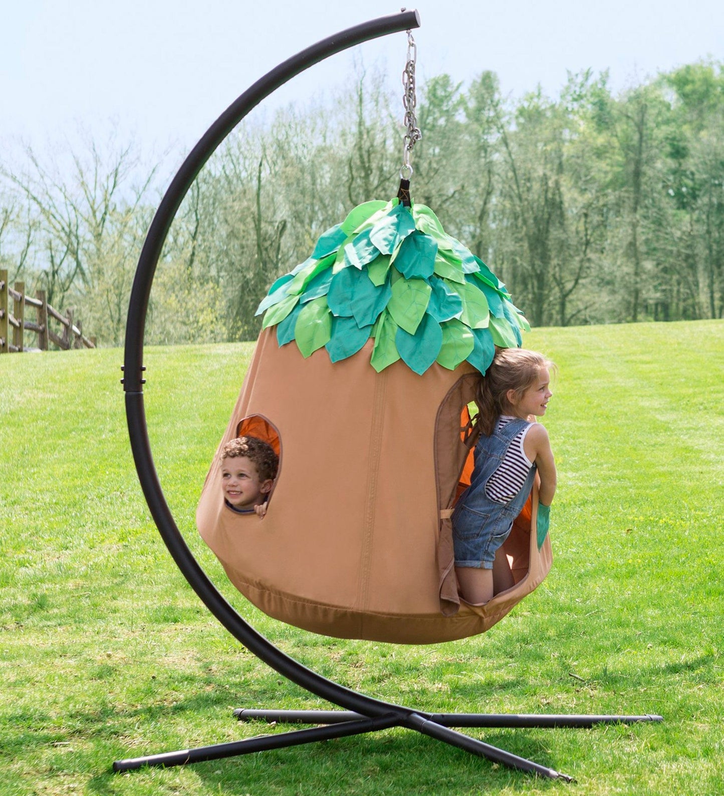 Woodland HugglePod HangOut Nylon Hanging Tent and Crescent Stand Set