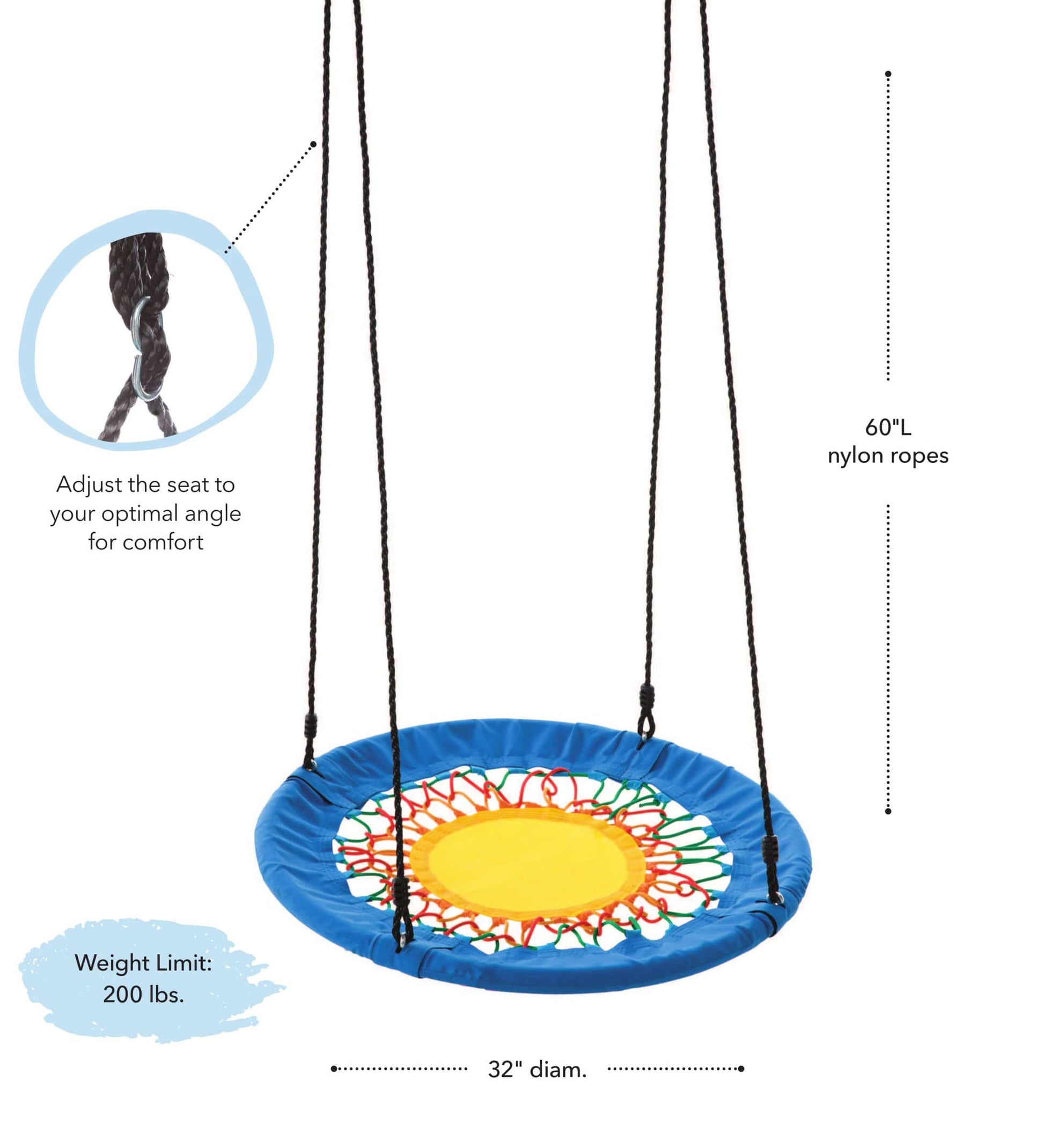 32-Inch FunShine Round Bungee Swing