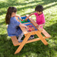 Wooden 2-in-1 Picnic Table Sensory Play Station