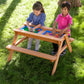 Wooden 2-in-1 Picnic Table Sensory Play Station