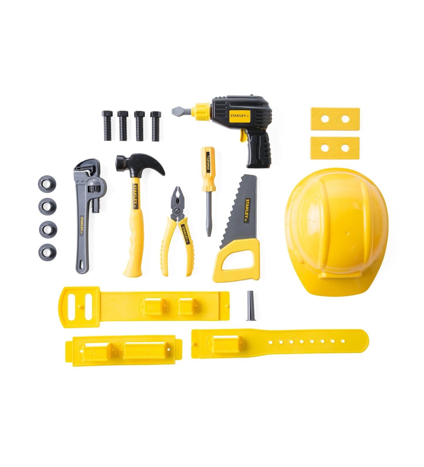 Stanley Jr. 19-Piece Pretend-Play Tool Set with Hard Hat and Tool Belt