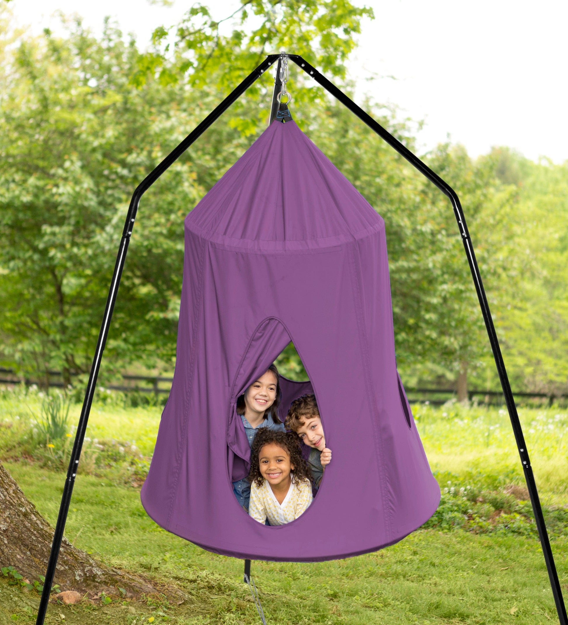HugglePod HangOut Nylon Hanging Tent and Family HangOut Stand Set