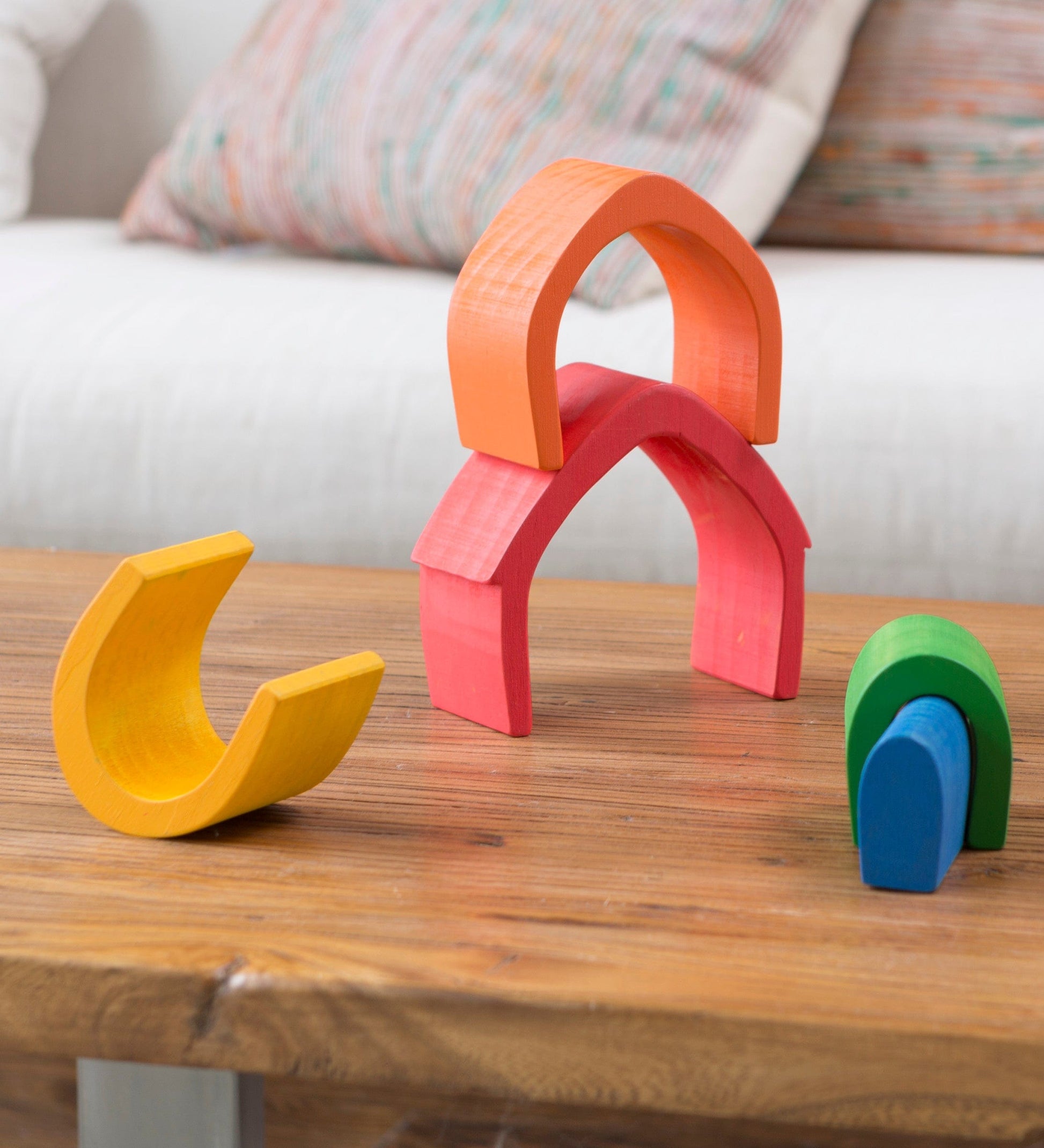 5-Piece Wooden Stackable Nesting Blocks Play Set