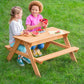 Wooden 2-in-1 Picnic Table Sensory Play Station