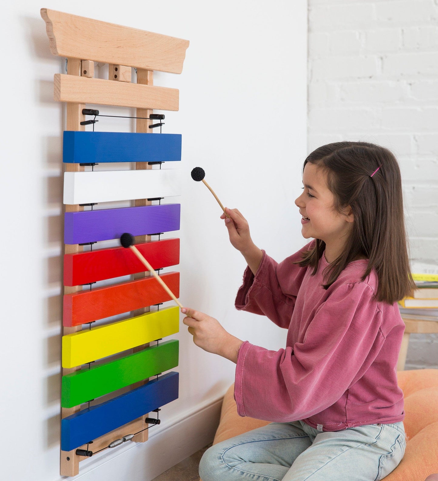 Jumbo 3-Foot Colorful Wooden Chime Xylophone