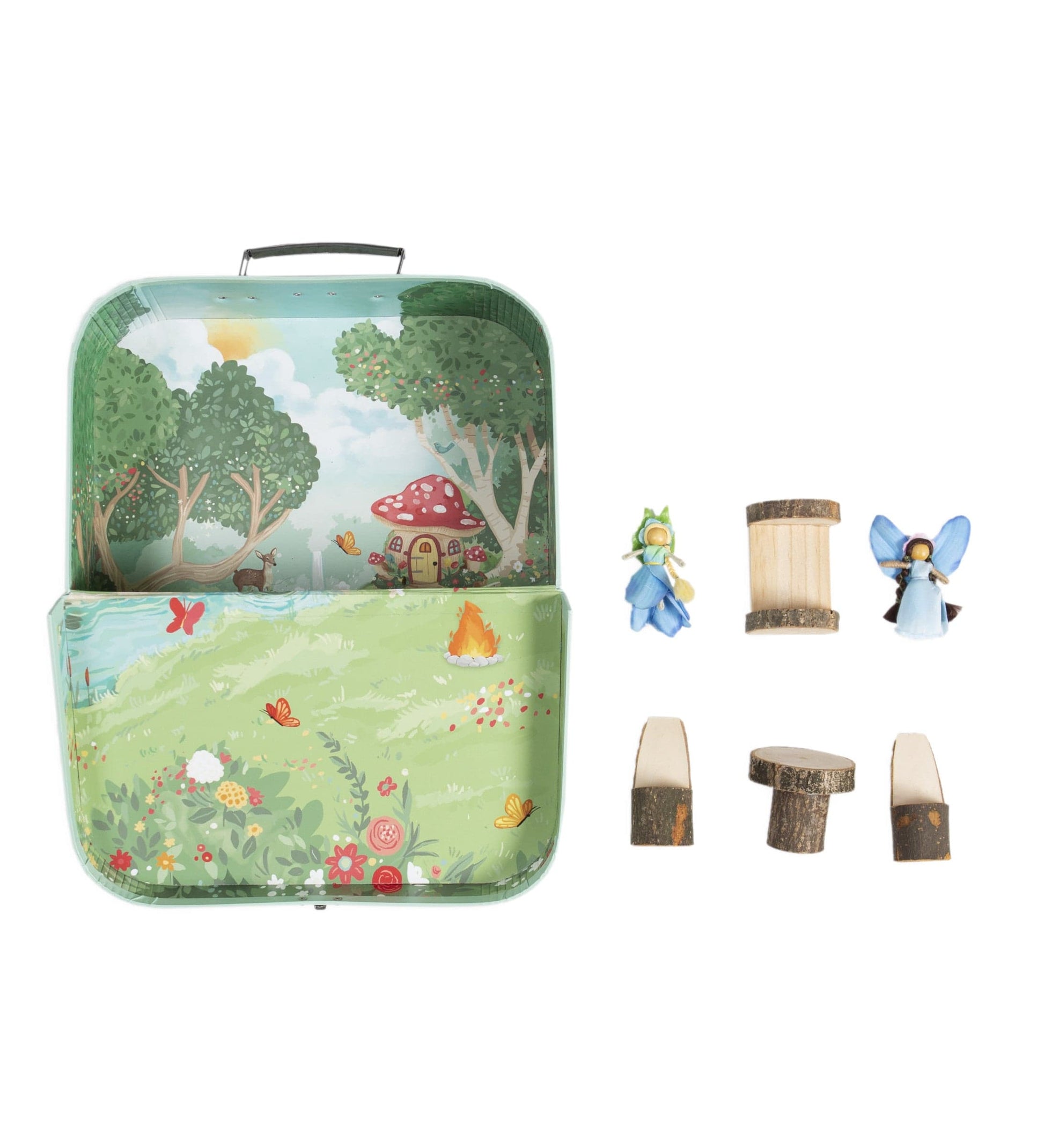 Secret Garden Travel Dollhouse Set with Dolls and Furniture