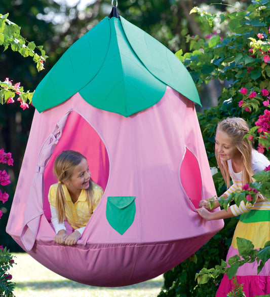 Cozy Posy HugglePod HangOut Nylon Hanging Tent with LED Flower Lights