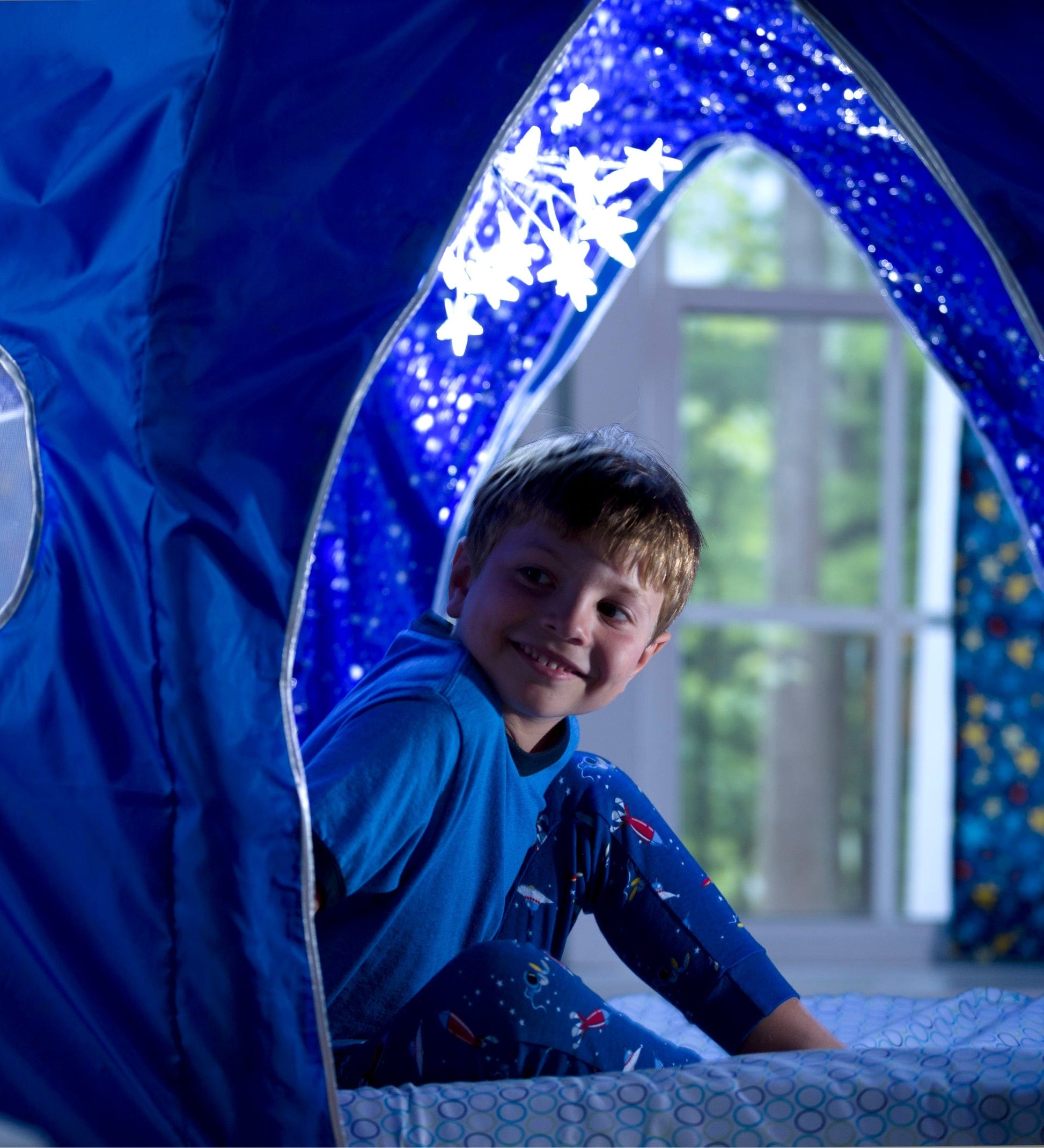 Galactic Bed Tent With Starburst LED Light