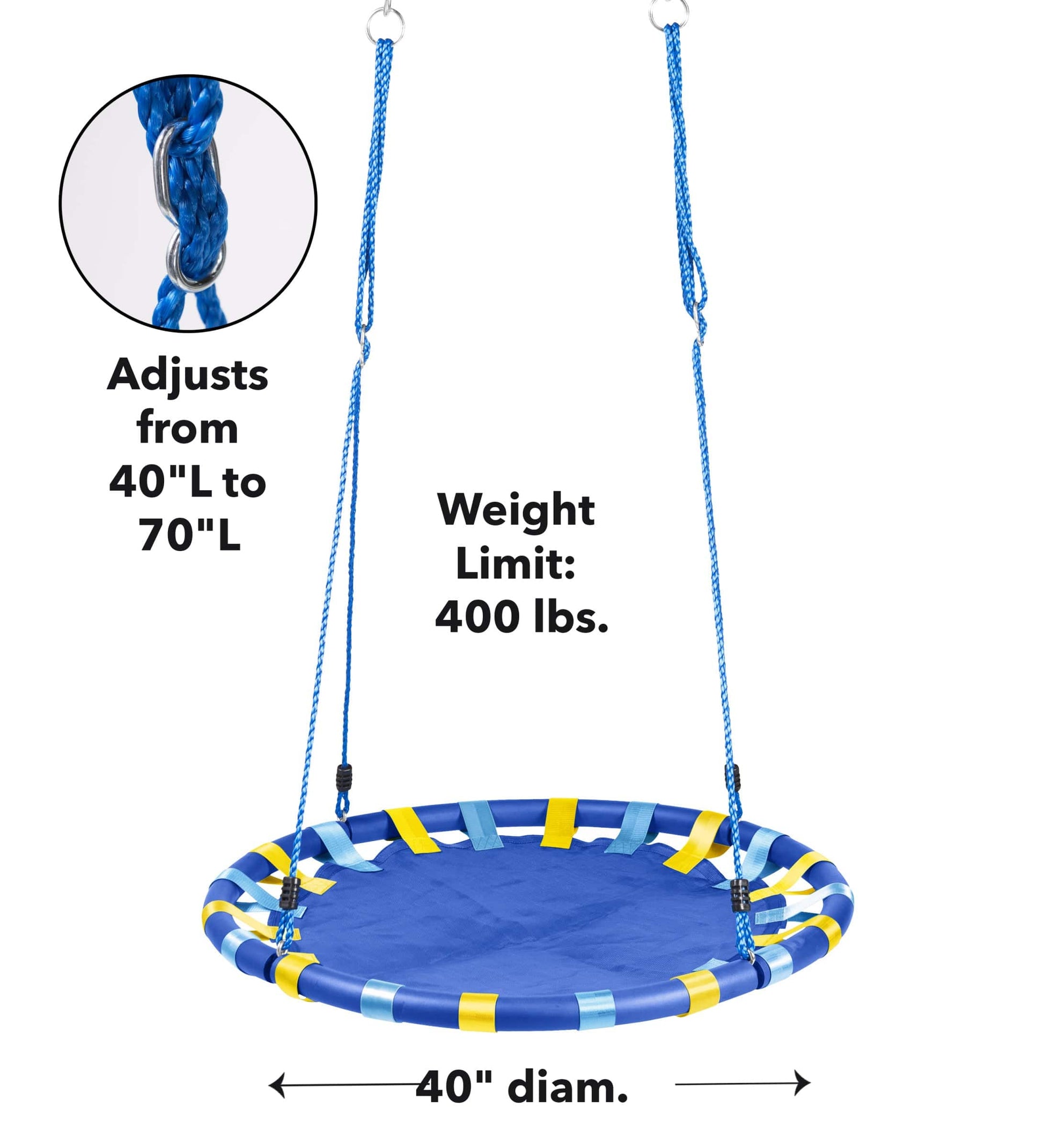 40-Inch Giant Super Loop Backyard Saucer Swing