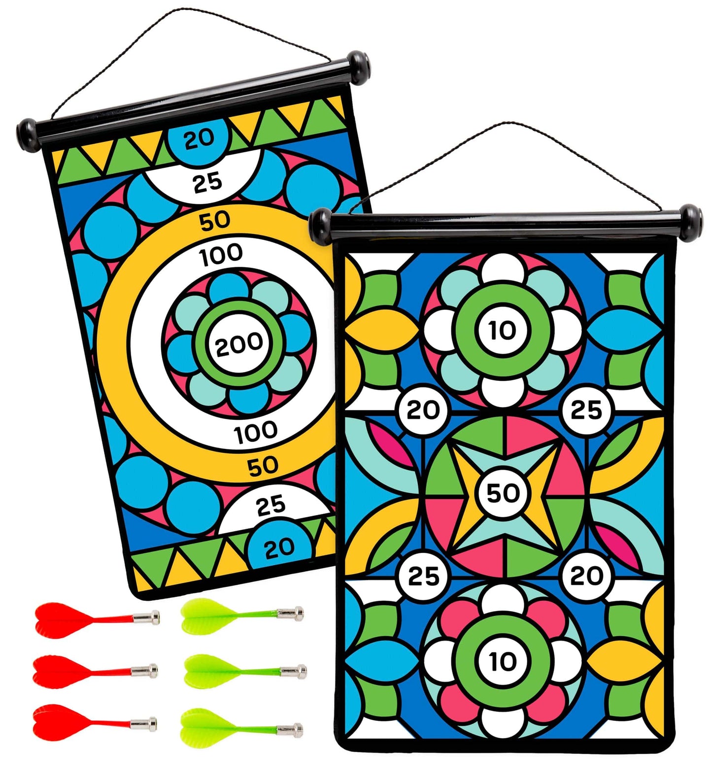 Double-Sided Magnetic Canvas Target Darts Game