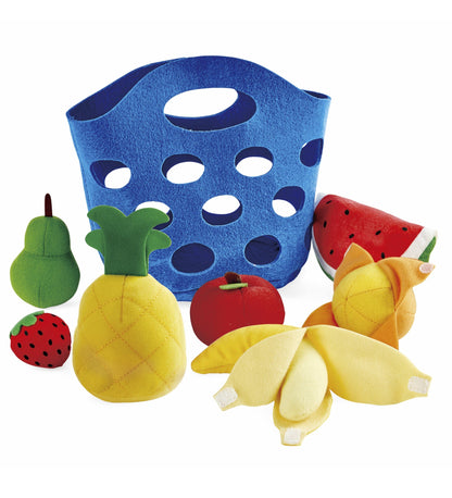 7-Piece Felt Fabric Pretend-Play Food Basket