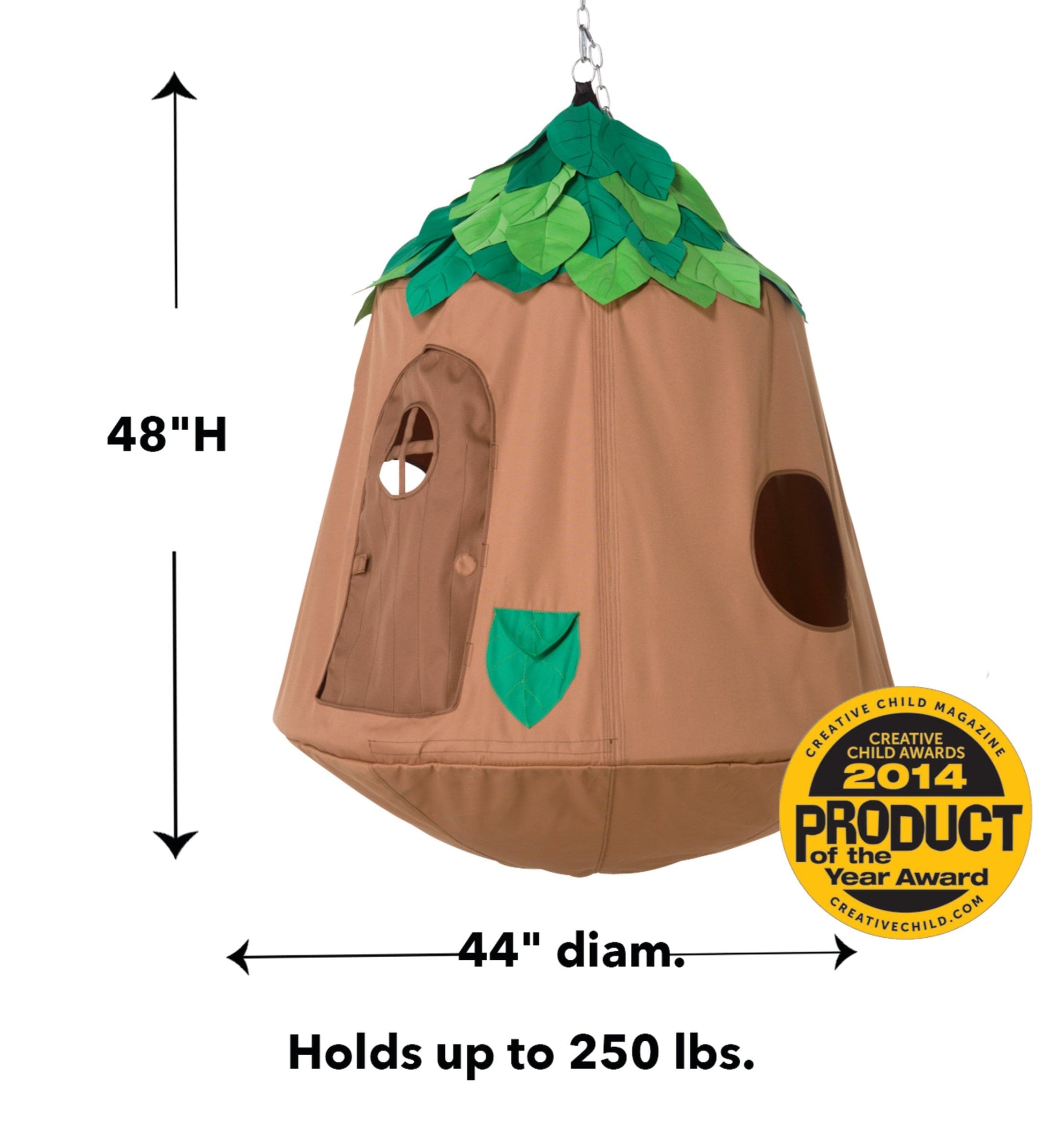 Woodland HugglePod HangOut Nylon Hanging Tent with LED Leaf Lights