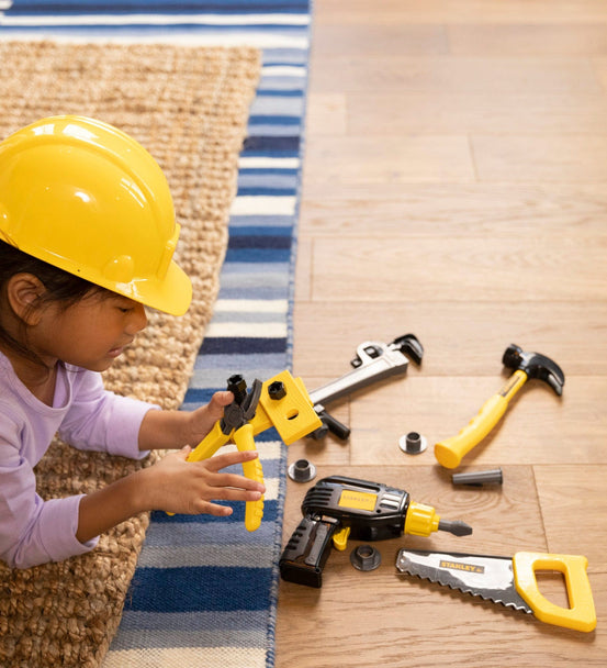 Stanley Jr. 19-Piece Pretend-Play Tool Set with Hard Hat and Tool Belt