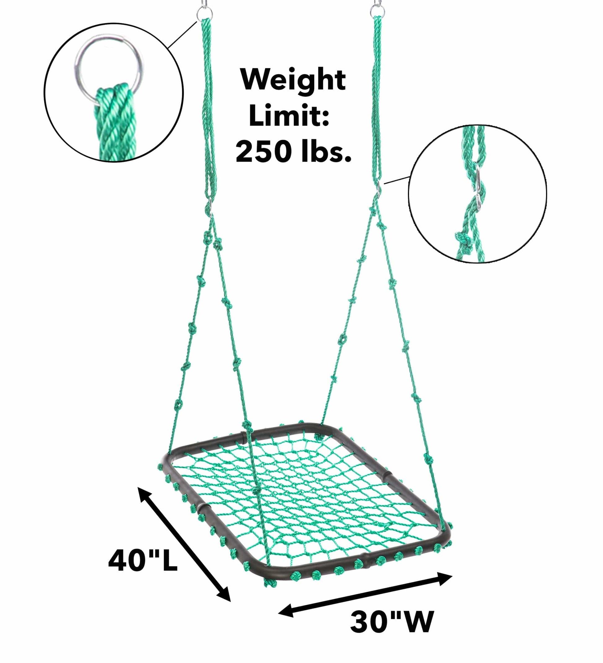 40-Inch Deluxe Rectangular Platform Swing