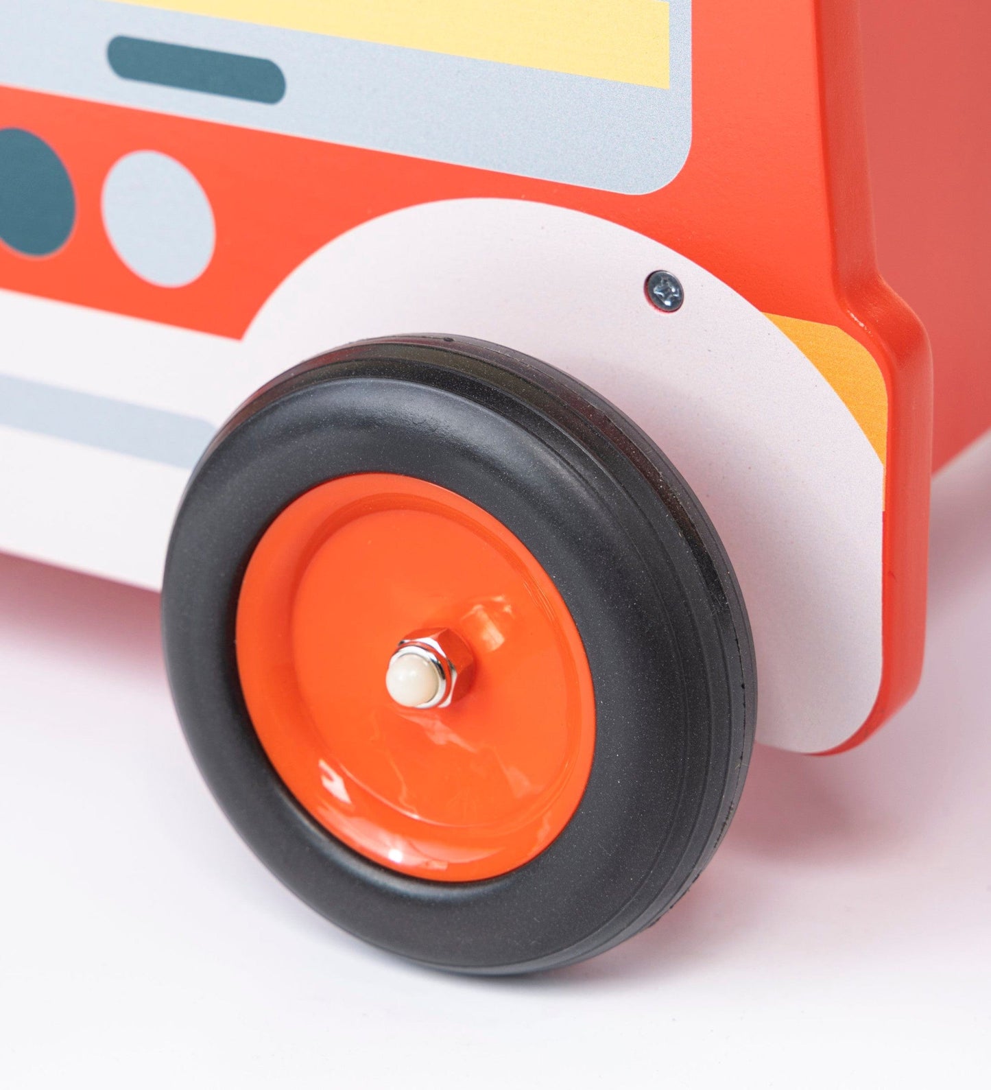 Wooden Fire Truck Walker and Push Toy