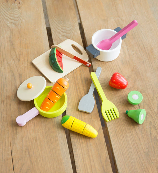 12-Piece Painted Wooden Culinary Play Set
