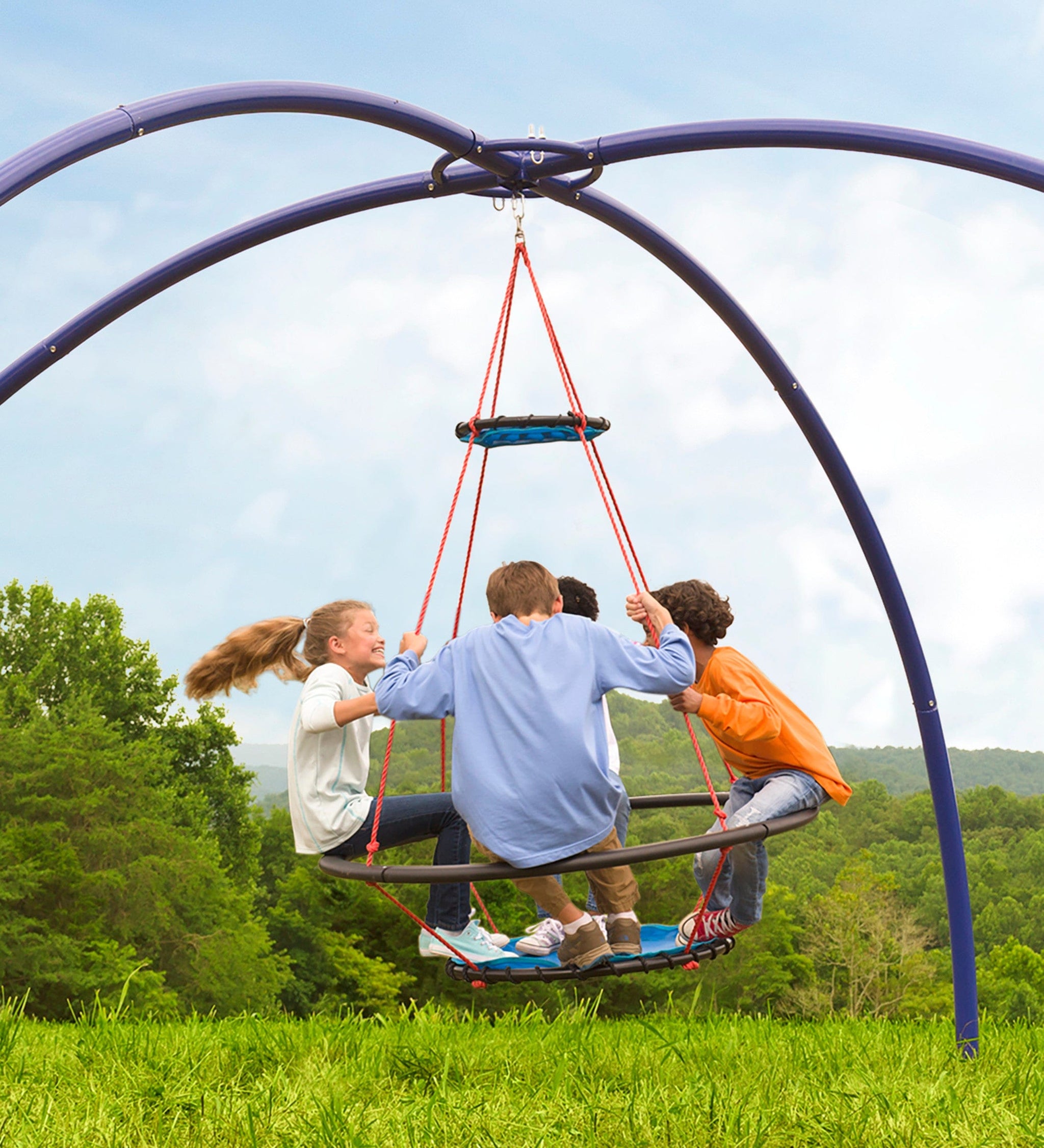 50Inch Vortex Spinning Ring Swing and Sky Dome Arched Stand Set