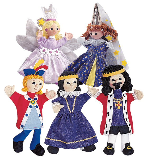 Set of Five Costumed Puppets - Royal Family