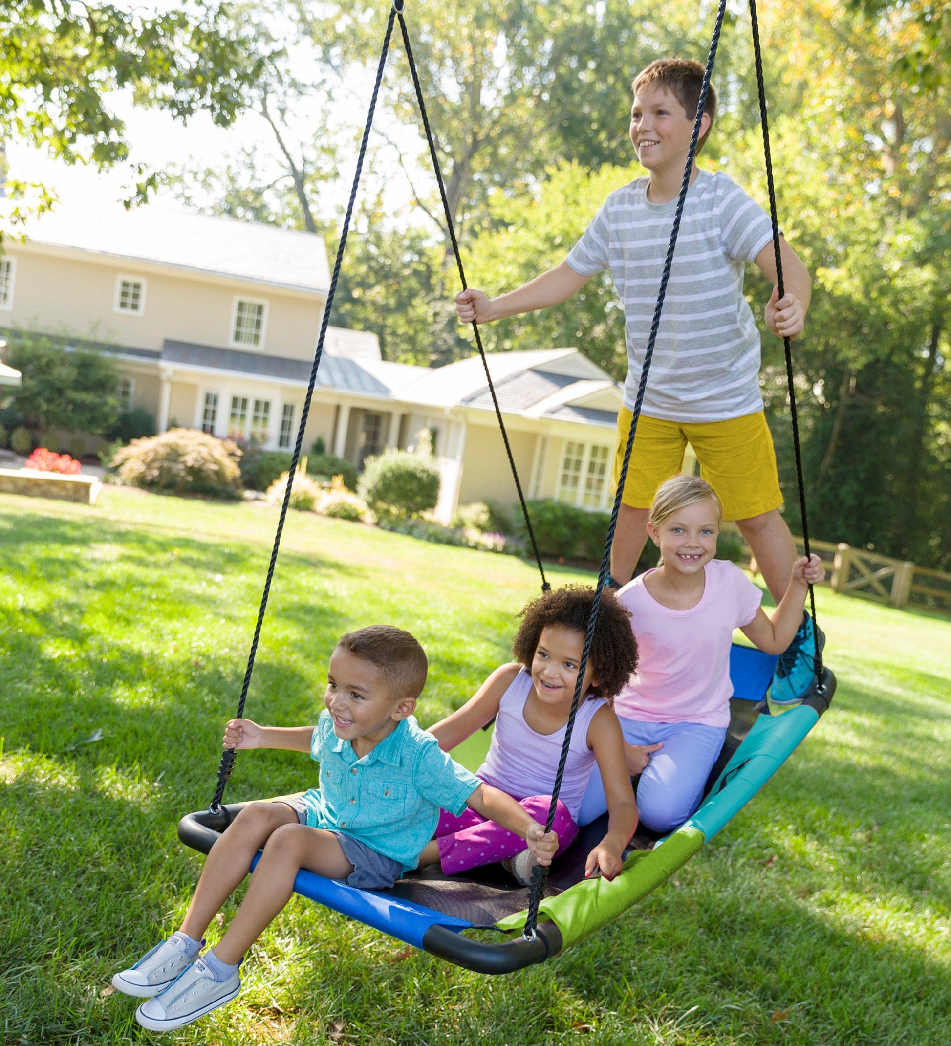 60-Inch Colorful Super Rectangular Platform Swing