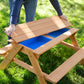 Wooden 2-in-1 Picnic Table Sensory Play Station