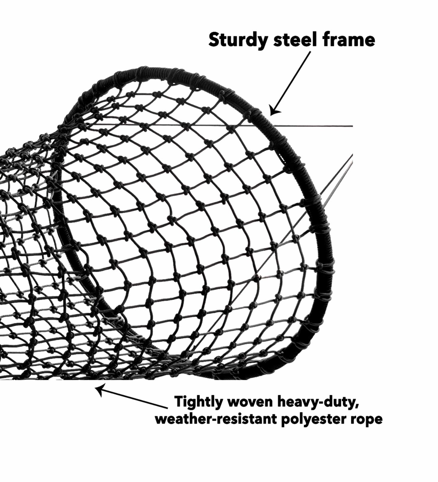 6-Foot Hanging Woven Rope Tunnel Bridge