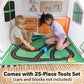 Workshop Playhouse Tent with 25-Piece Pretend-Play Tool Set
