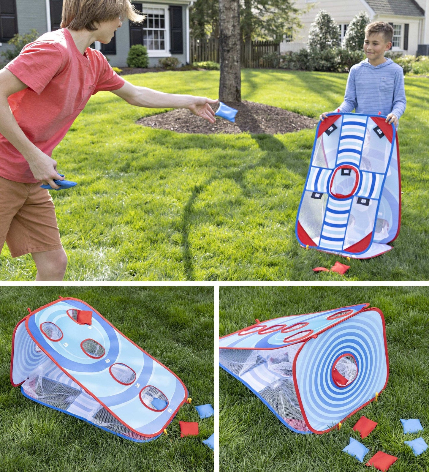 3-in-1 Portable Pop-Up Target Game Set with Bean Bags