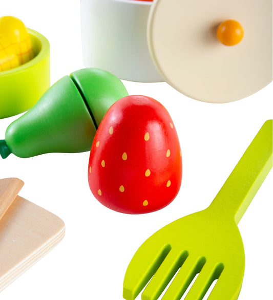 12-Piece Painted Wooden Culinary Play Set