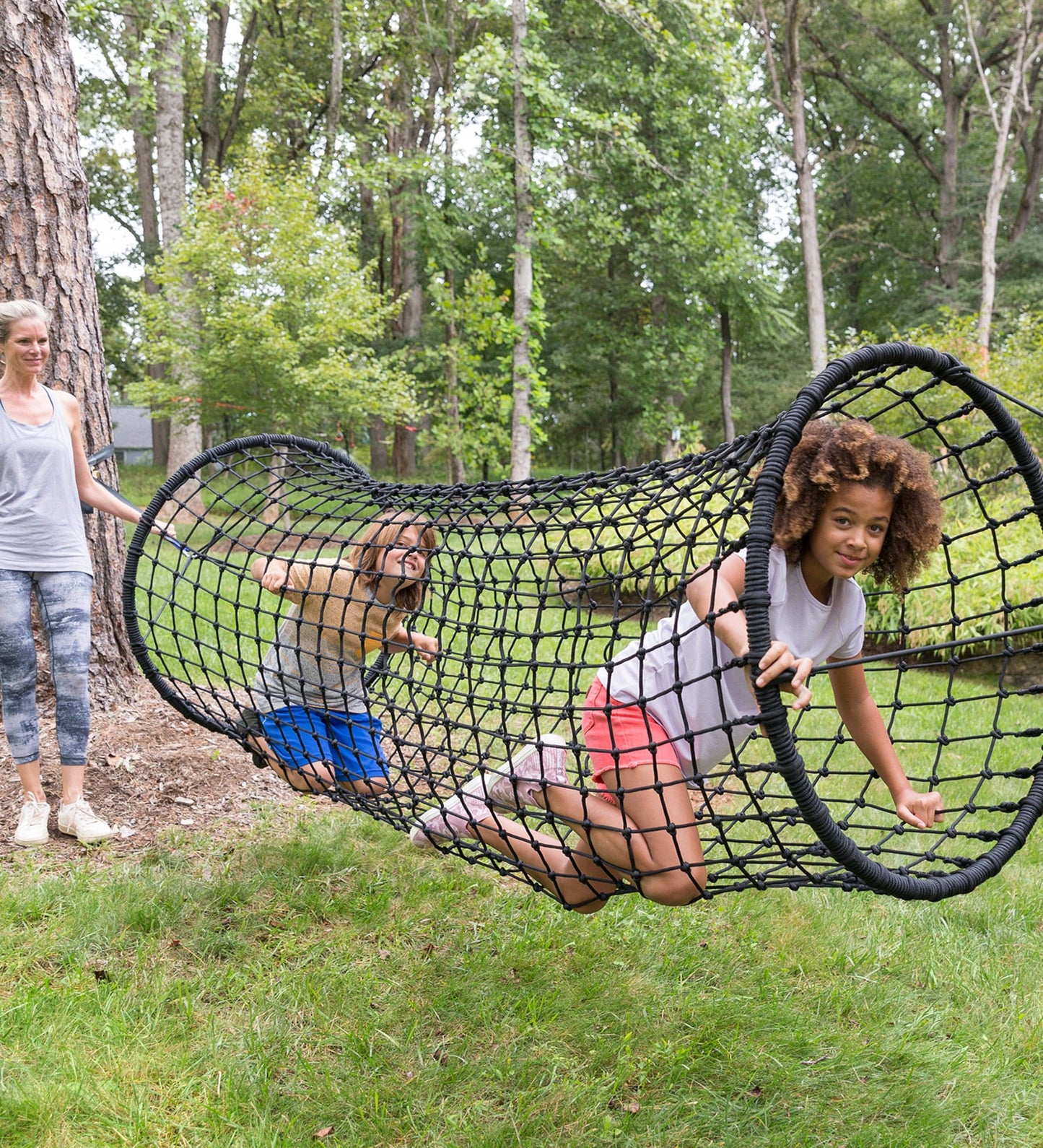 6-Foot Hanging Woven Rope Tunnel Bridge