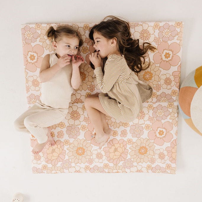 Blooms Vegan Leather Play Mat Cover